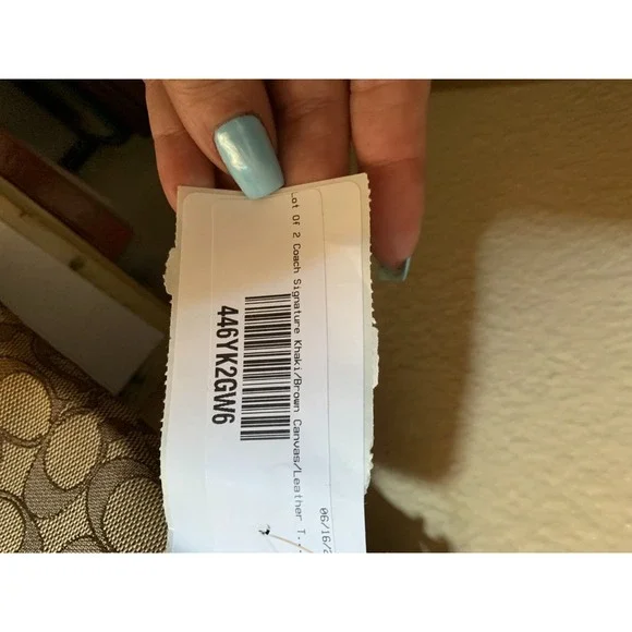 Coach Canvas Signature Cross Body Brown and Tan NWT - Picture 5 of 5